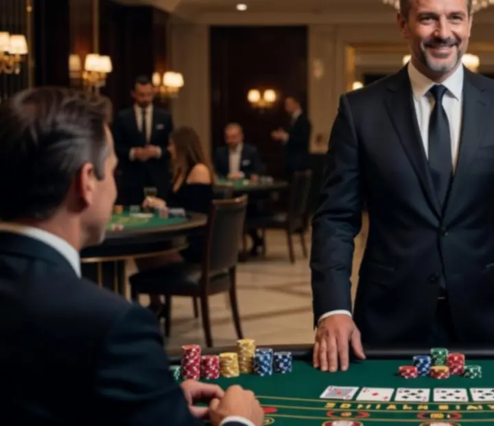 Profesionální čeští dealeři vedou pokerovou hru na společenském eventu