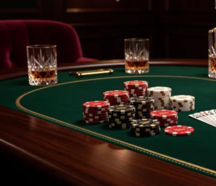 Profesionální pokerové stoly a atmosférické osvětlení připravené na večerní event